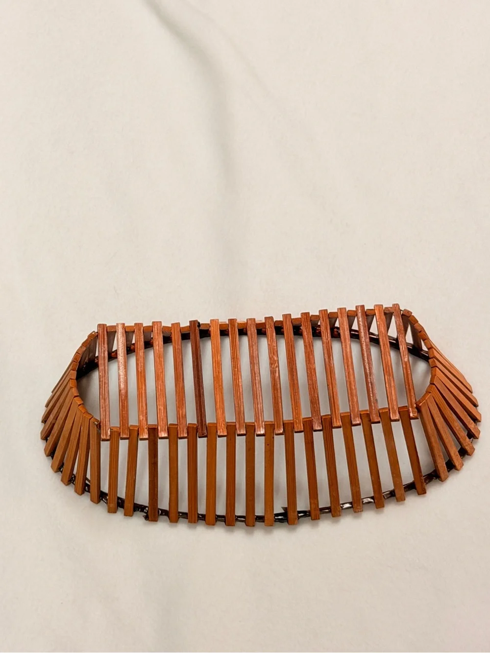 Vintage Wooden Slat Basket Oval Bread Basket Farmhouse Rustic Cottagecore Decor
